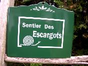 Panneau mail jardin sentier escargot plaque maille alle chemin