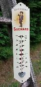 Thermomtre mtal maill publicitaire Suchard garon: thermomtre dcoratif vintage