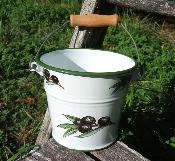 Petit seau émaillé Provence déco olive noire émail et cetera