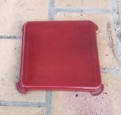 Dessous de plat maill rouge bordeaux, accessoire dco cuisine modle annes 60