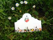 Accroche-torchon maill Fruits frise dco Vintage plaque mail