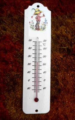 Thermomètre émaillé déco vintage enfant garçon: thermomètre émail extérieur décoratif 