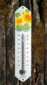 Thermomètre émaillé Capucines 30 cm: thermomètre émail jardin Maison