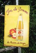 Plaque mtal publicitaire Jus de Pomme plaque aluminium laqu