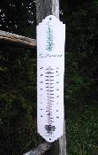 Thermomètre extérieur décoratif émaillé Senteurs de Provence Romarin 30 cm