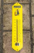 Thermomtre jaune Menier maill publicitaire Vintage 30 cm