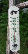 Thermomtre extrieur maill Chat 25 cm: thermomtre dcoratif vert ple
