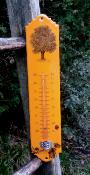Thermomètre extérieur décoratif émaillé arbre d'automne 30 cm idéal pour le jardin