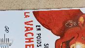 Ancien thermomètre émaillé Vache qui rit ancienne publicité 30 cm