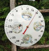 Thermomètre émaillé rond bombé canards thermomètre à aiguille