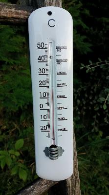 French enamel white thermometer: low price, traditional, fun, quality