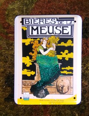 Plaque émaillée bières de la Meuse à prix affaire Musée de la bière de Stenay
