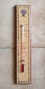 Thermomtre bois dcoratif Fruits Arbre, thermomtre dco qualit franaise 50 cm