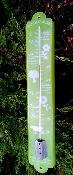 Thermomètre émaillé vert nature 50 cm décoration jardin
