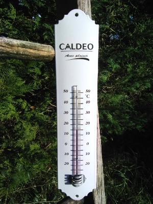 Thermomètre métal émaillé Caldéo sobre et élégant 30 cm