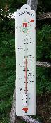 Thermomtre extrieur dcoratif maill Coquelicot fleurs 50 cm: thermomtre mail Armail Emalia 