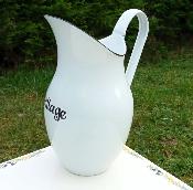 Broc Pichet maill Au Village, vaisselle maille dco Vintage