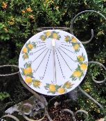 Cadran solaire émaillé citron décoration Provence made in France