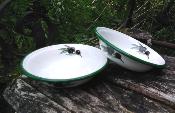 2 Coupes mailles Olives: vaisselle maille vintage fruits