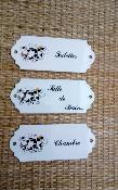 3 plaques mailles motif vache toilettes chambre bains mail et cetera