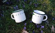 Mug émaillé Hidden Cabin, lot 3 tasses émaillées originales made in France