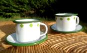 Tasses mailles caf expresso Frise verte dco de cuisine mail et cetera