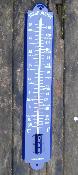Grand thermomètre émail bleu extérieur décoratif idéal au jardin 50 cm