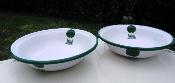 Petit plat maill jardin  la franaise lot de 2: vaisselle maille originale