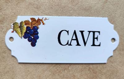 Plaque cave émaillée plaque de porte émaillée cave à vins