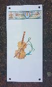 Plaque maille  dcorative violon instrument de musique plaque mail  l'ancienne 