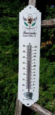 Thermomètre extérieur émaillé vintage Brocante Saint Felix 30 cm