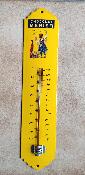 Thermom�tre jaune Menier �maill� publicitaire Vintage 30 cm