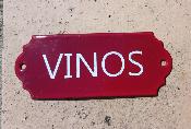 Plaque cave maille bordeaux texte Vinos mail vritable 