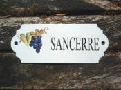 Plaque cave maille Sancerre dcor raisin mail vritable