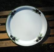 Grand plateau olives émaillé 35 cm pizza, tarte, gâteau : vaisselle émaillée made in France