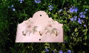 Accroche-torchon maill Roses dco Vintage plaque mail