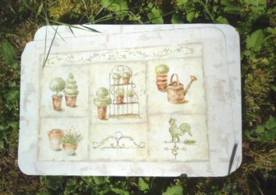 Set de Table décor Jardin souple haute qualité made in Italy jeu de 2
