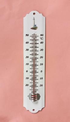 Thermomètre extérieur métal émaillé 25 cm Phare Arémail Emalia