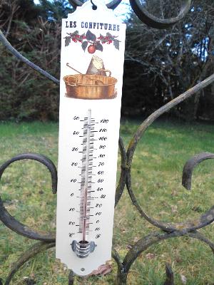 Thermomètre émaillé Vintage confitures: thermomètre extérieur 30 cm 