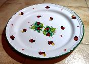 Grand plateau maill coccinelles couleurs vives 40 cm: cuisine mail et cetera