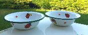 2 coupes émaillées coccinelle déco vaisselle émaillée made in France