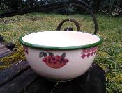 Plat  maill saladier cerises frise vaisselle extrieure maille 17 cm
