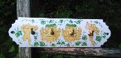 Accroche torchons Vintage plaque maille dco anges angelots
