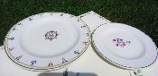 2 assiettes faence maille dco thme marin made in France