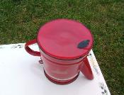 Cafetière vintage émaillée rouge déco montagne 0,5L made in France