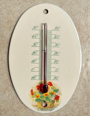 Petit thermomètre émaillé pot de fleurs thermomètre extérieur intérieur