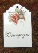 Plaque maille Bourgogne dcor raisin: plaque mail vritable idale pour cave made in France