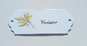 Plaque maille cuisine Mimosa, plaque de porte vintage mail et cetera