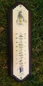 Thermomètre émaillé Vieux métiers plaque émaillée déco sur bois
