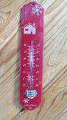 Thermomtre maill bordeaux dco montagne chalet 25 cm jardin maison Armail Emalia